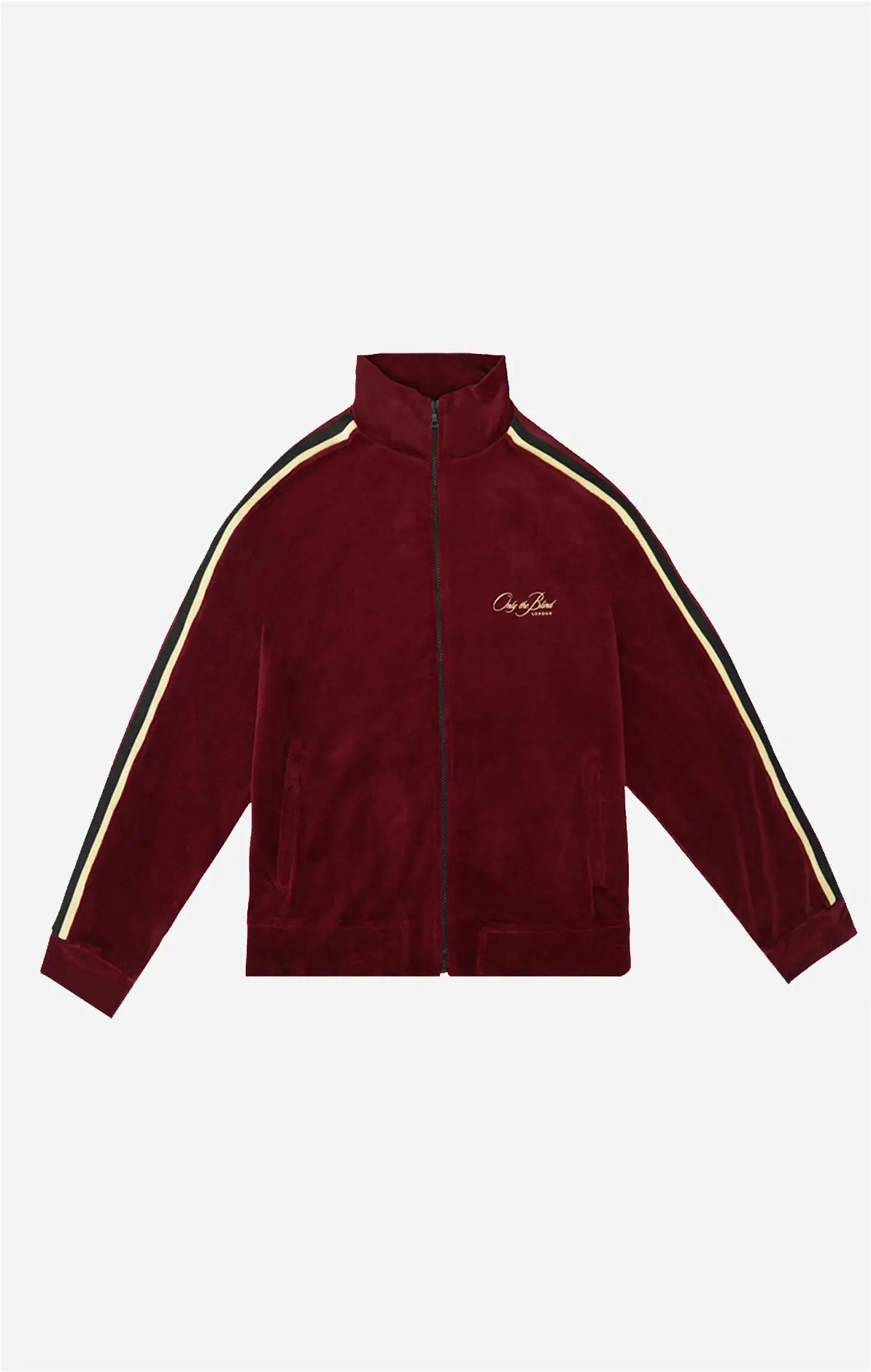 ONLY THE BLIND Maroon Velour Jacket