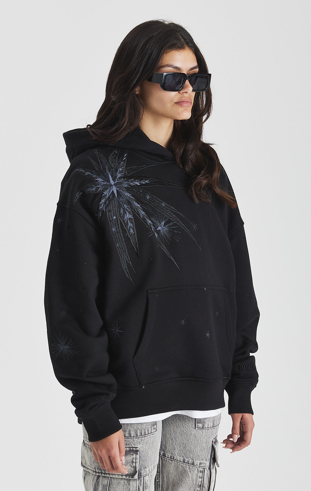 Black hoodie with stars best sale