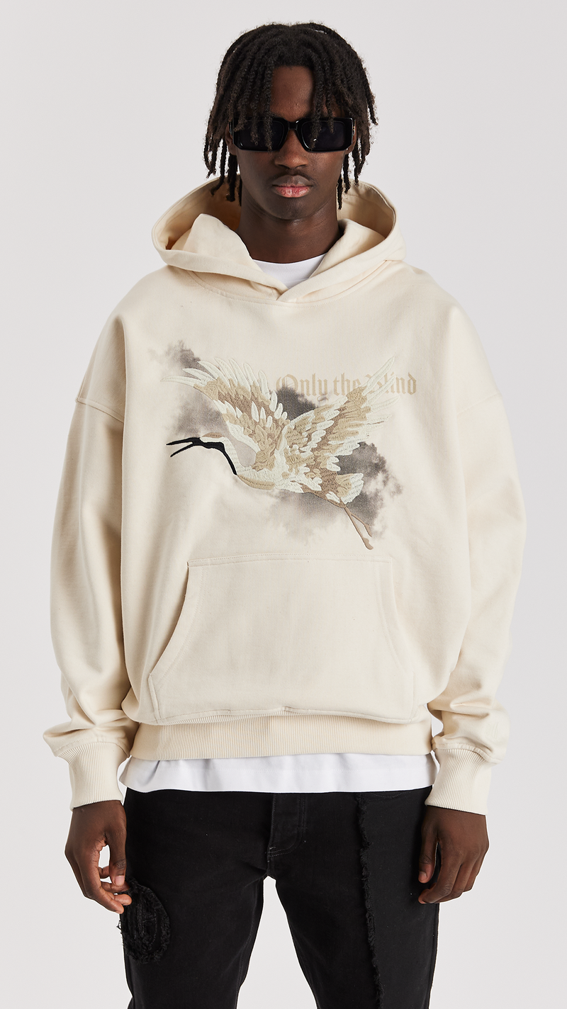 ONLY THE BLIND - Beige Heron Hoodie