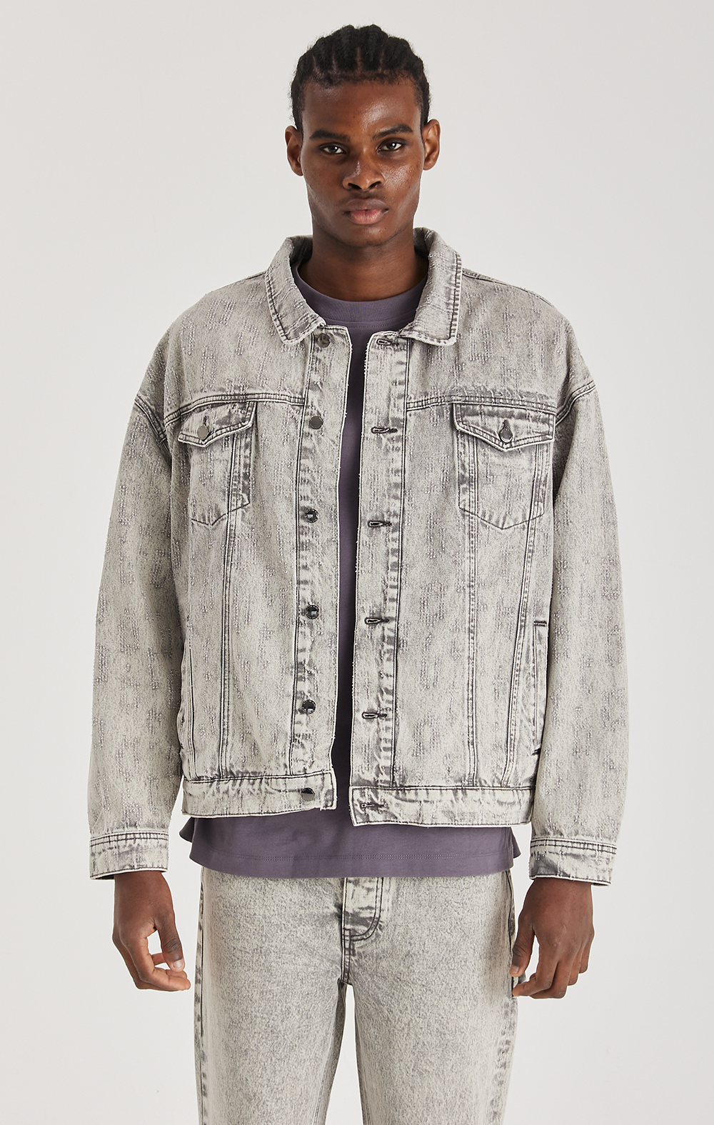 GREY ECLIPSE DENIM JACKET