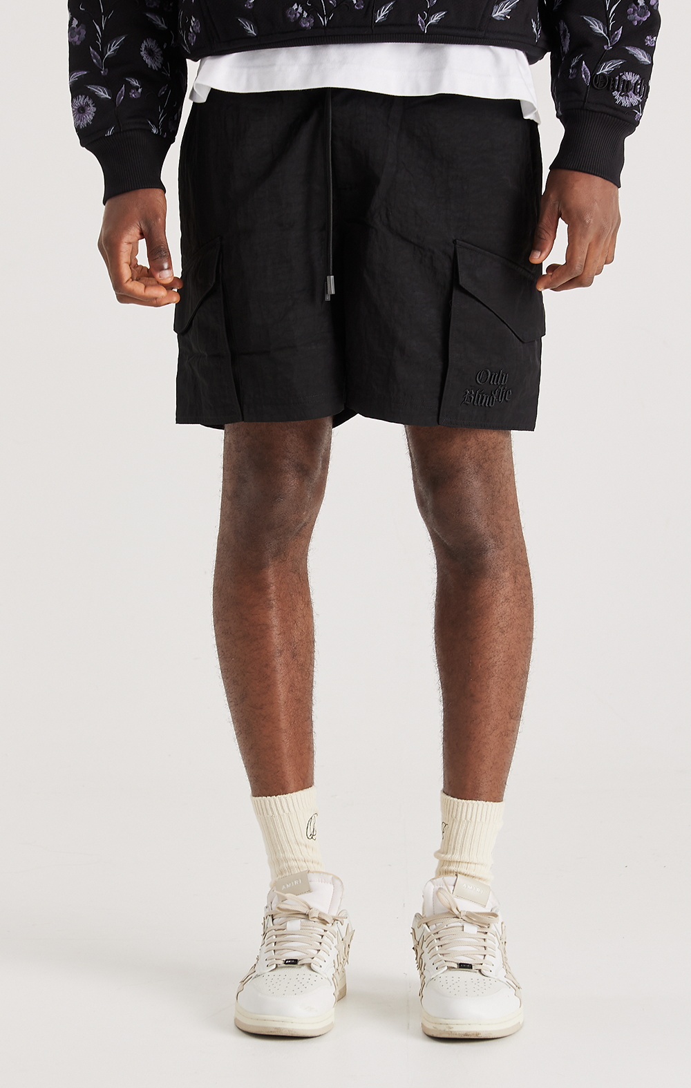 MIDNIGHT CRINKLE CARGO SHORT