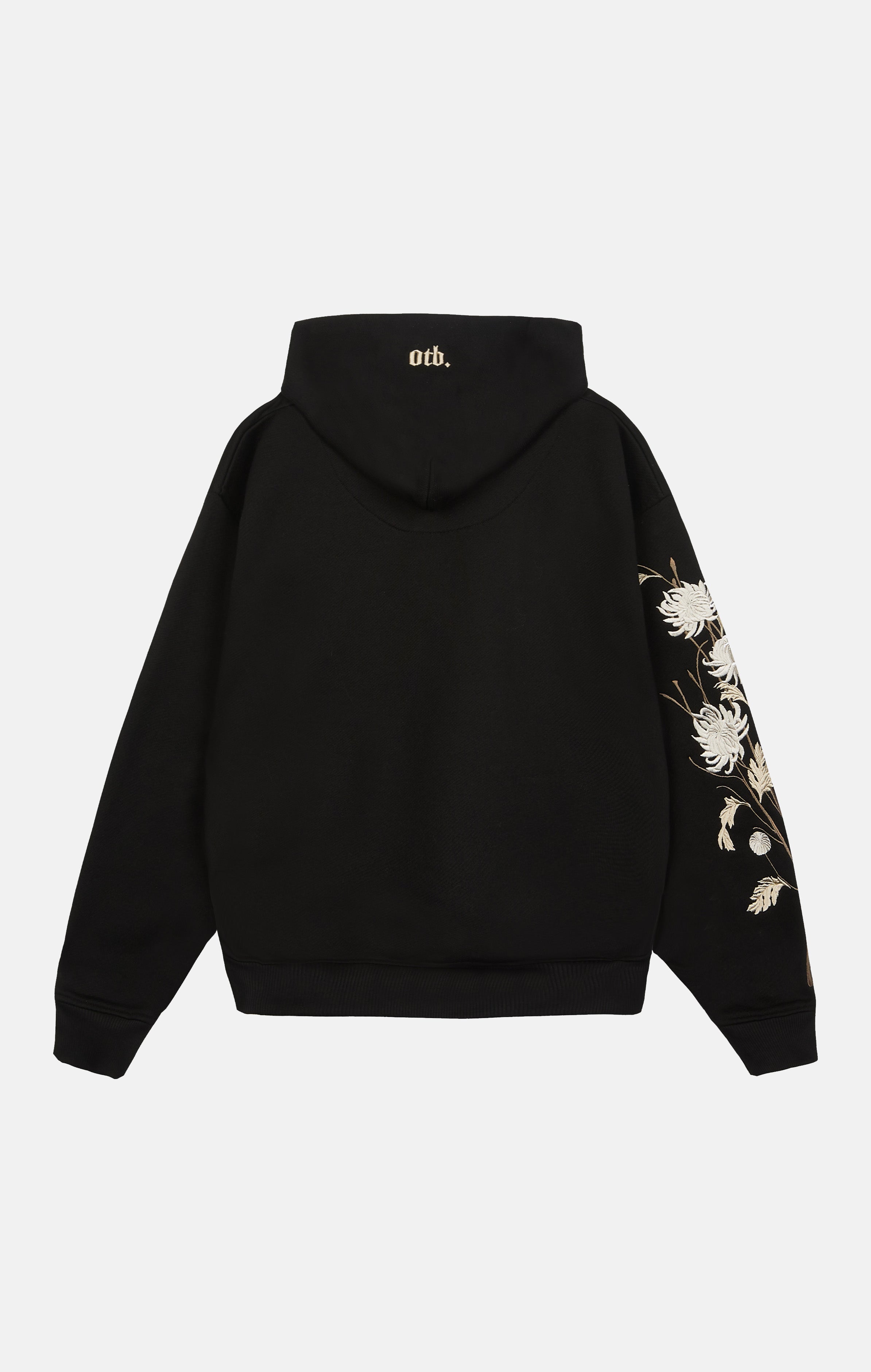 ONLY THE BLIND - Colt Black Embroidered Floral Hoodie